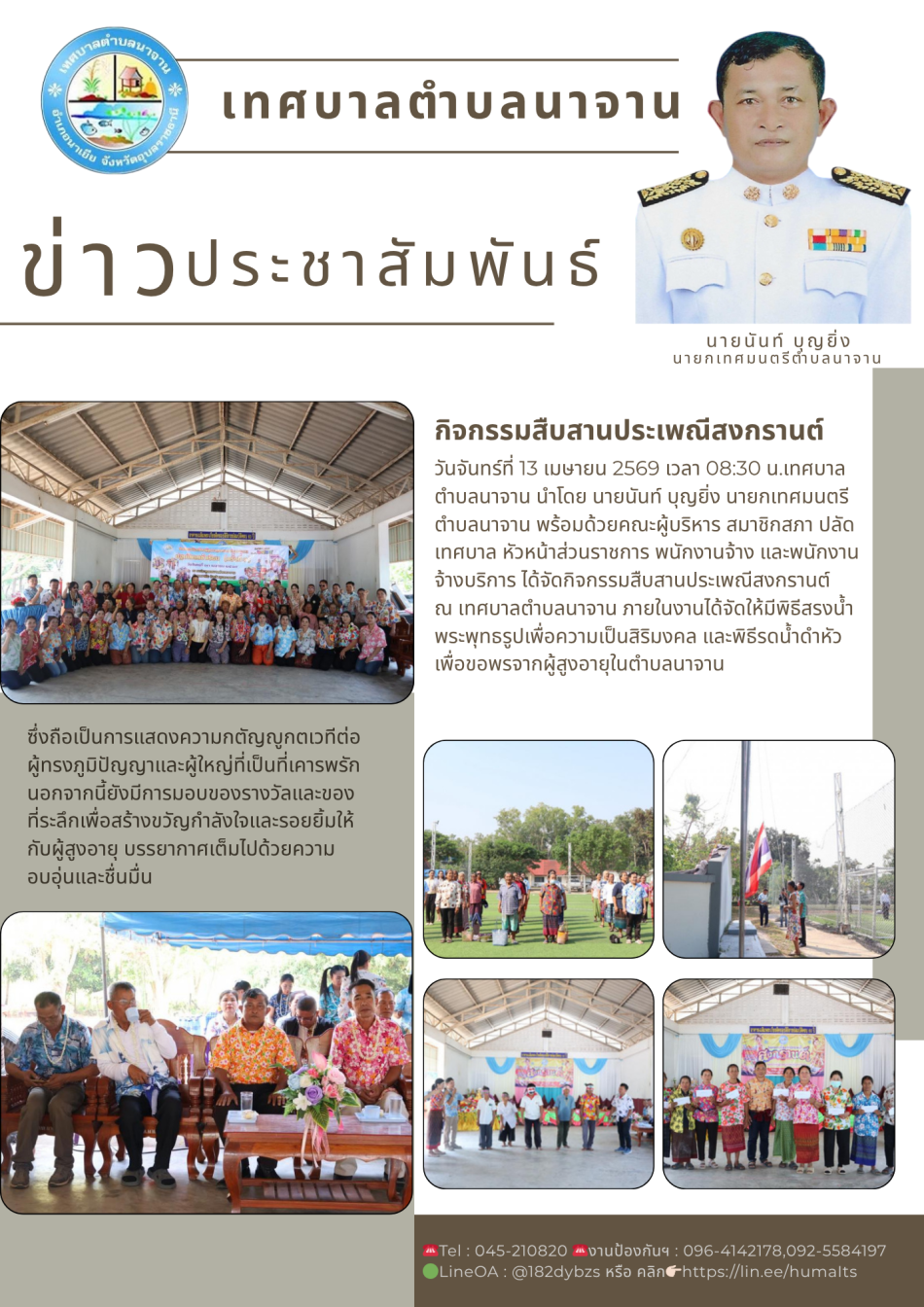 กิจกรรมสืบสานประเพณีสงกรานต์